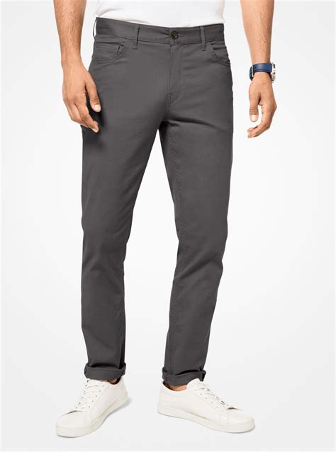 michael kors slim fit stretch pants smoke|Parker Slim.